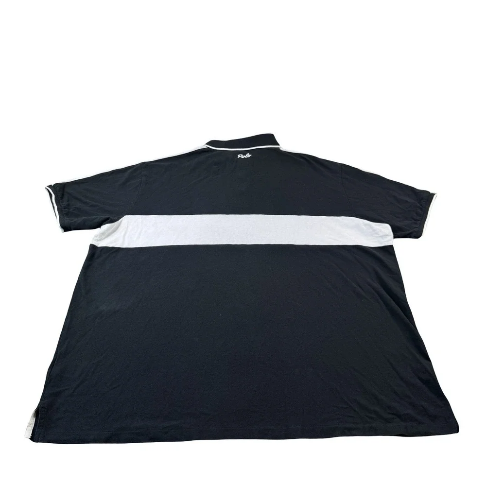 Polo Ralph Lauren Black White Rugby #3 Men's Polo Shirt Size 3XLT